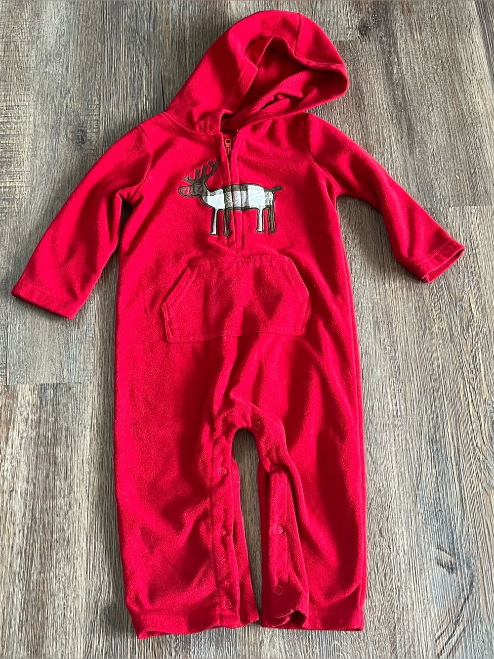 Carters Baby 1-piece Outfit - Moose - Red - Size 18 months